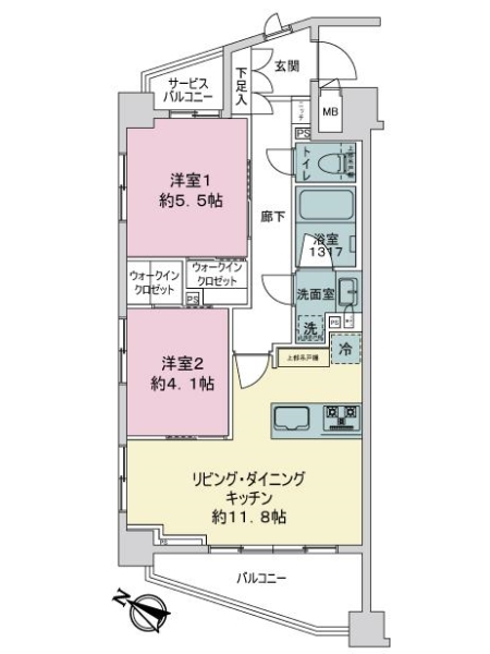 ベルジェンド瑞江ラリュール　ルフレの間取図