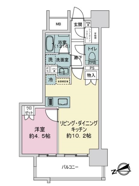 オープンレジデンシア大須門前町の間取図