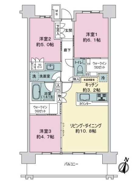 パークホームズ赤羽の間取図