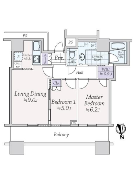 クレストプライムタワー芝の間取図