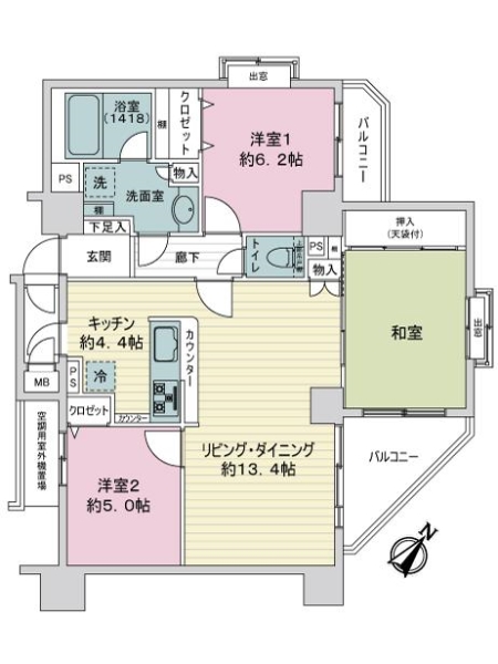 レクセルマンション南砂町の間取図
