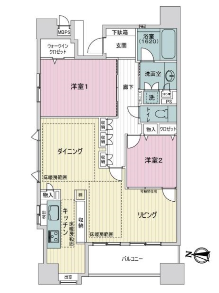 ライオンズシティ丸の内の間取図