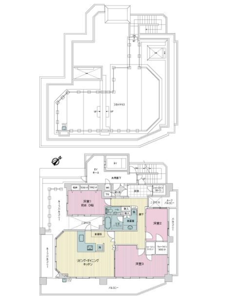 アルス京都嵐山オゥスティージュの間取図