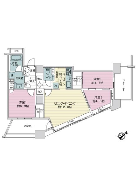 クレヴィア巣鴨の間取図