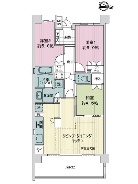 ライオンズ伏見桃山指月城の間取図
