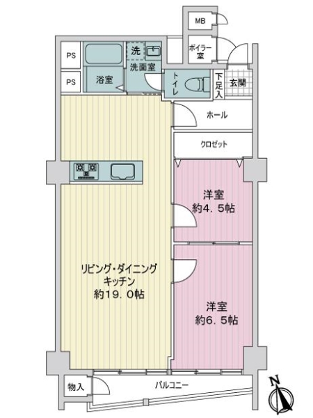 井の頭第２パークサイドマンションの間取図