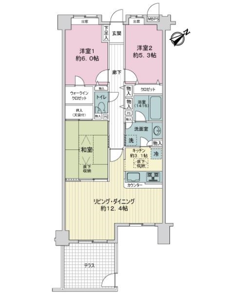 ライオンズガーデン西葛西第２の間取図