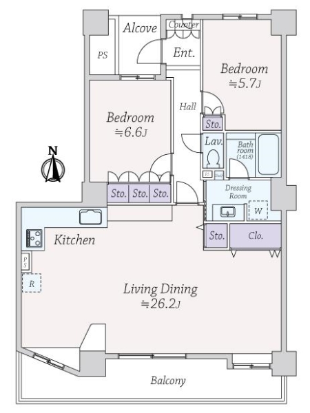 エルザタワー３２の間取図