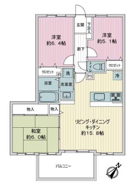 ライオンズマンション柴又金町公園の間取図