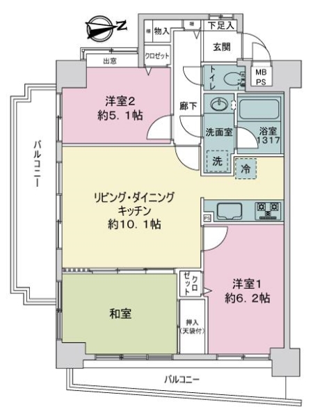 ライオンズガーデン東大島の間取図