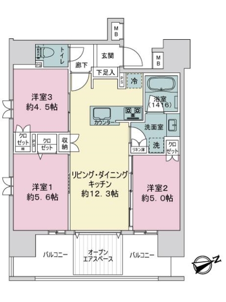 ヴェレーナ上野入谷の間取図
