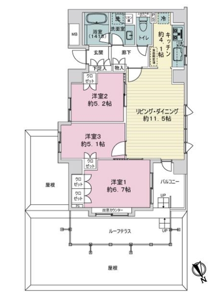 パークホームズ調布スクエアガーデンの間取図