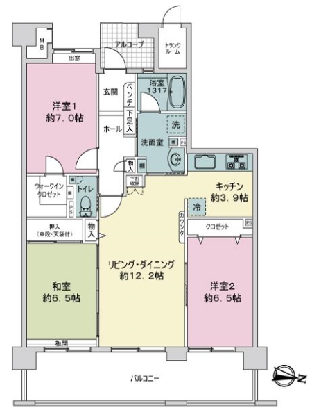 アンピール香椎駅前の間取図