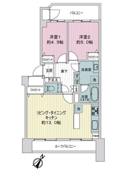 ライオンズマンション津田沼の間取図