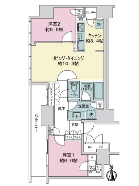 川崎ゲートタワーの間取図