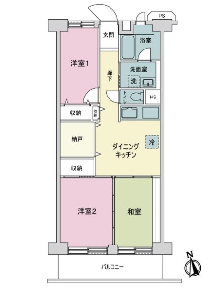 木場サンハイツの間取図