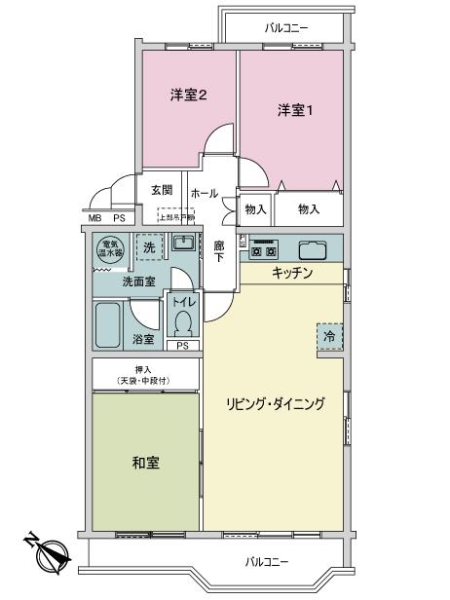 ユニライフ船橋壱棟の間取図