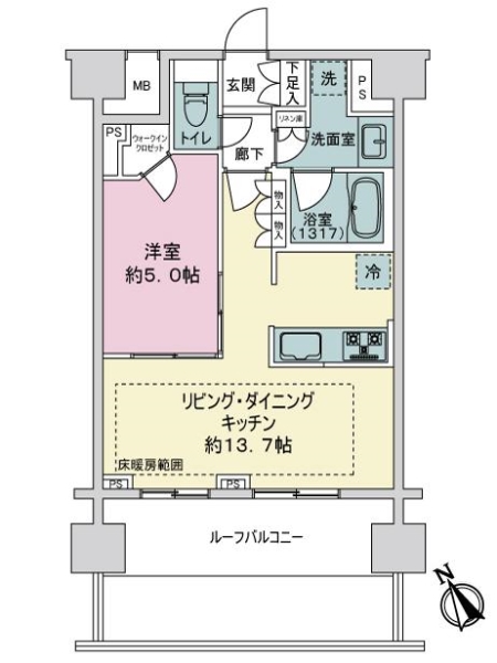リビオ板橋駅前の間取図