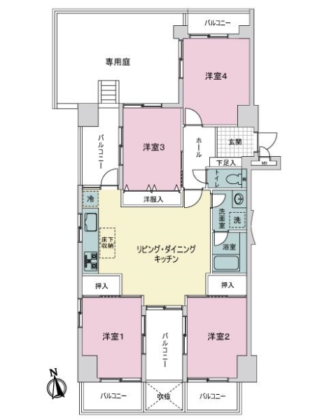 三旺マンション鶴舞の間取図