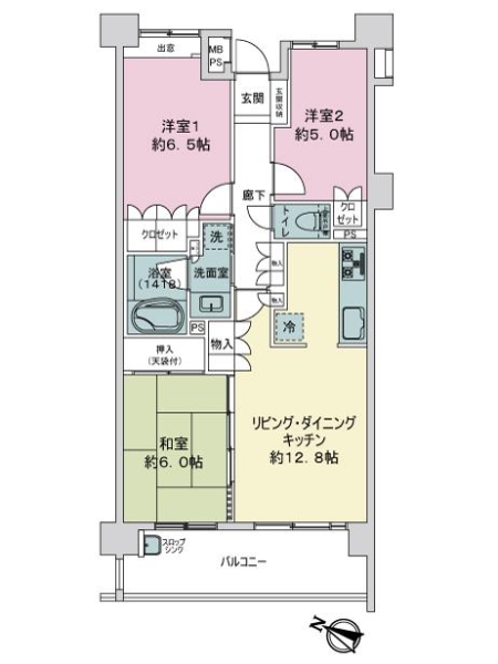 ライオンズ蘇我フォレストマークスの間取図