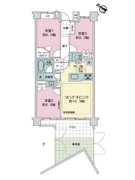 ライオンズときわ台レジデンスの間取図