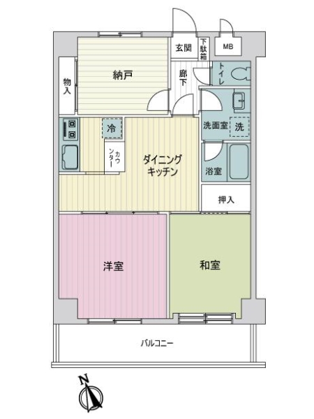 グローリア初穂ときわ台の間取図
