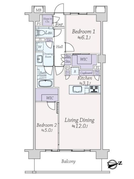 ブランズシティ調布の間取図