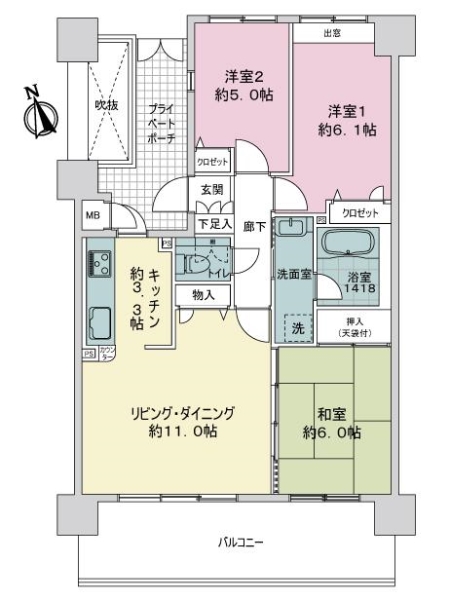 ハウスバーンフリート大州の間取図
