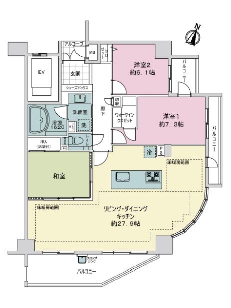 アルファステイツ翠の間取図