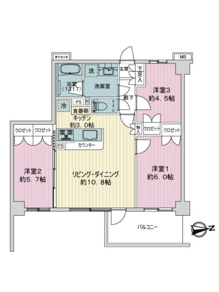 サンクレイドル練馬高野台の間取図