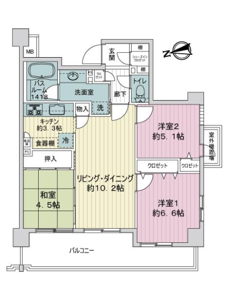 ライオンズマンション浦安シティの間取図