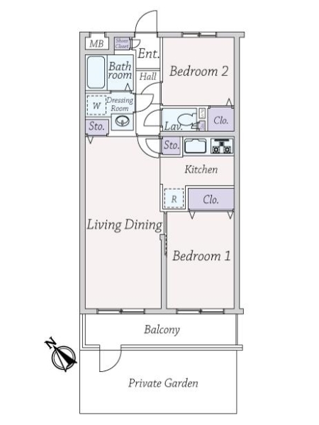 セザール長原の間取図