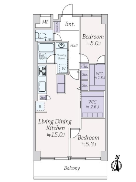 ニューライフマンション木場の間取図