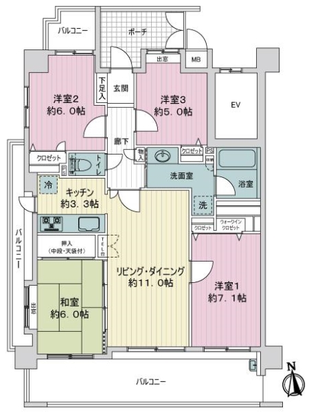ロイヤルアーク藤崎の間取図