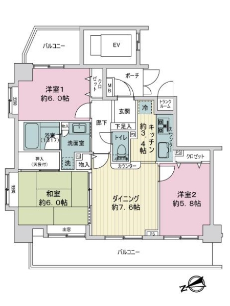 ベルメゾン上板橋の間取図