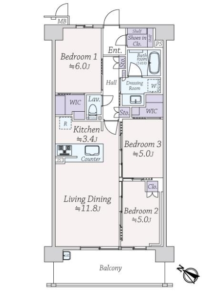 ＭＭフィールド南大高の間取図