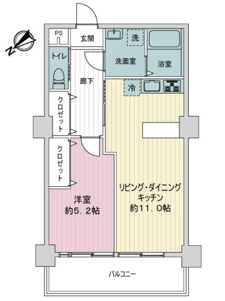 日商岩井目白台マンションの間取図
