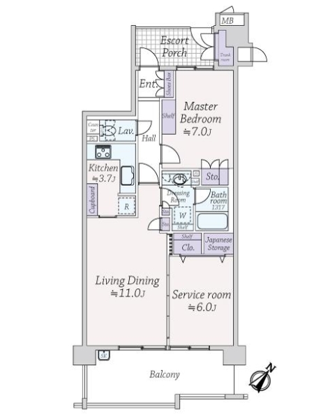 ルネプライディアの間取図