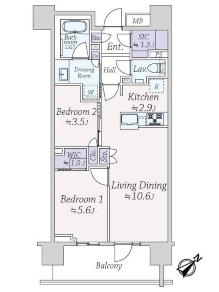 ザ・パークハウス曳舟の間取図