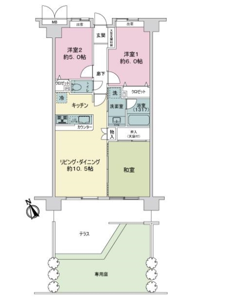 ダイアパレス篠崎ブリリアントコートの間取図