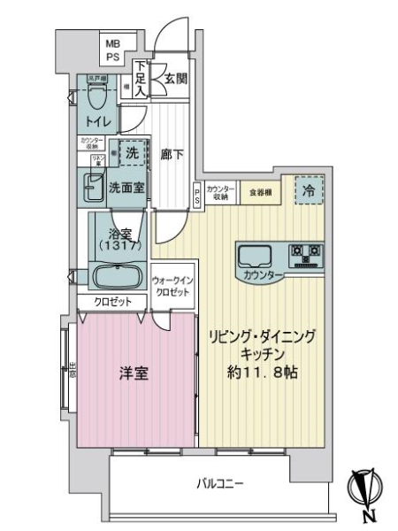 ライオンズグローベル浅草雷門の間取図