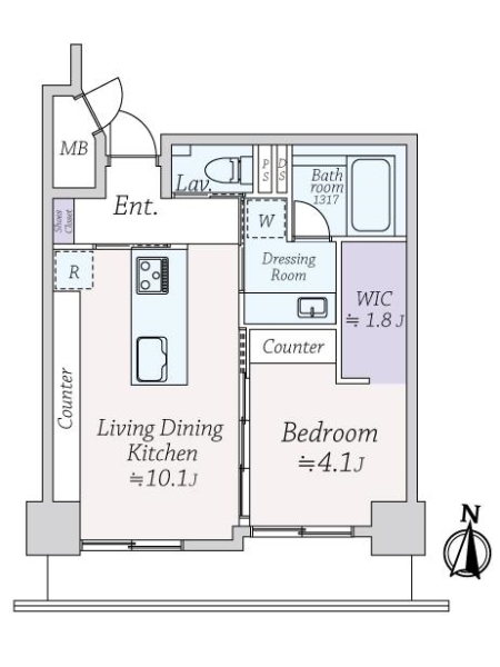 朝日広尾マンションの間取図