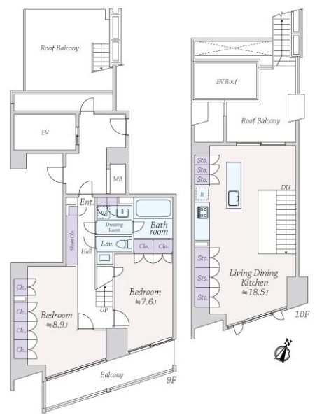 セルフィスタ渋谷の間取図