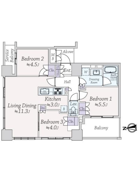 クラッシィタワー南船場の間取図