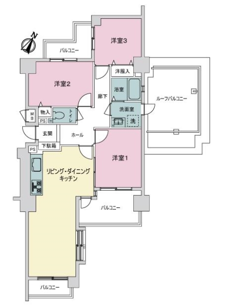 ライオンズマンション廻間公園の間取図