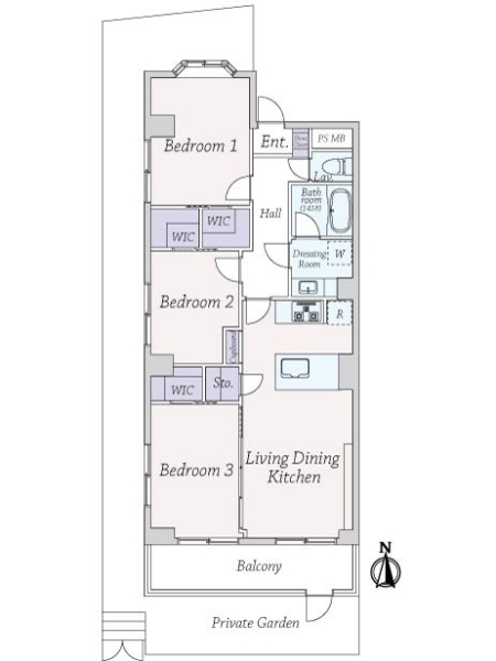 ライオンズマンション船橋第三の間取図