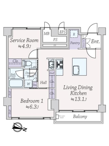 スカイプラザ赤坂の間取図