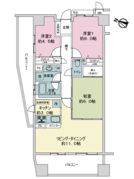 ダイアパレス小岩の間取図