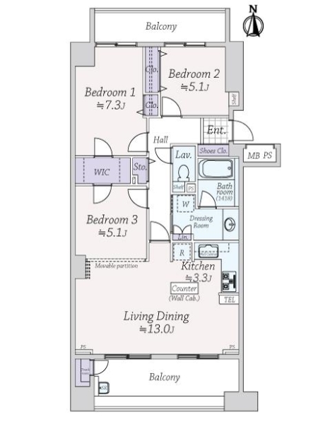 ライオンズステージ西国分寺の間取図