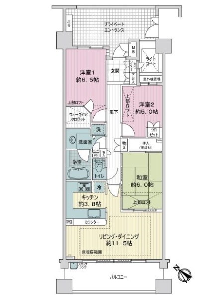 グランアルト加賀の間取図